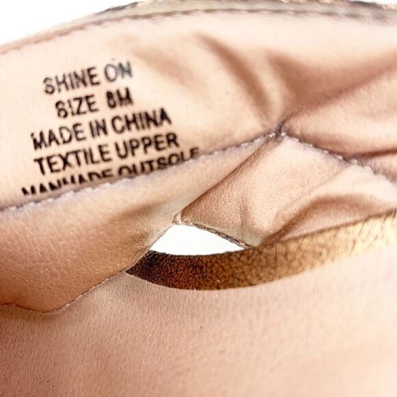 Amuse Society x Matisse Womens Shine On Gold Stacked Heel Slide Sandals Size 8 M - Picture 8 of 8